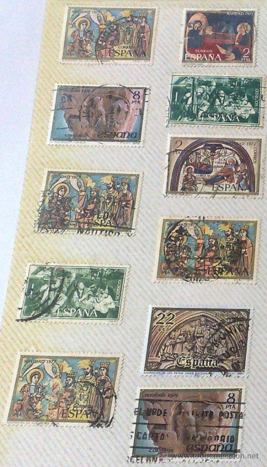 Sellos: CIRCA 1960-80.- HOJA CON 33 SELLOS DE LA &Eacute;POCA. - Foto 3