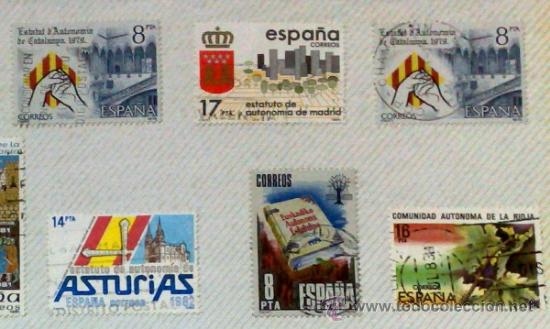 Sellos: CIRCA 1970-80.- HOJA CON 13 SELLOS DE LA &Eacute;POCA. - Foto 3