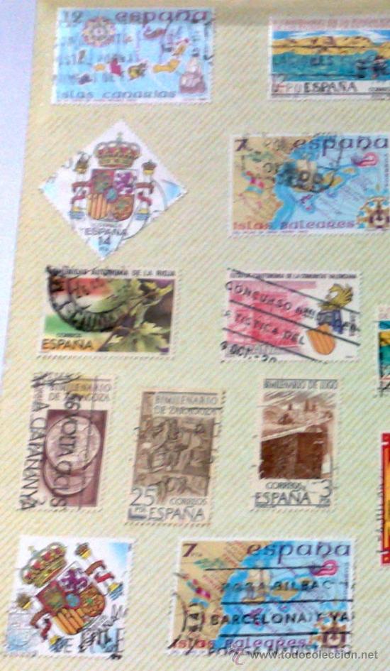 Sellos: CIRCA 1970-80.- HOJA CON 28 SELLOS DE LA &Eacute;POCA. - Foto 2