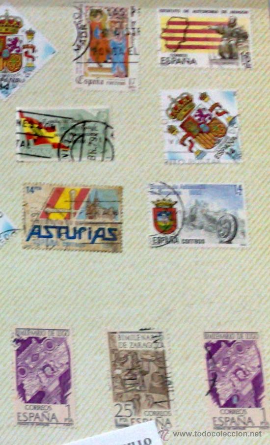 Sellos: CIRCA 1970-80.- HOJA CON 28 SELLOS DE LA &Eacute;POCA. - Foto 4