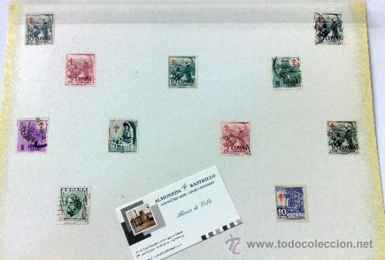 Sellos: CIRCA 1940-50 .- HOJA CON 11 SELLOS DE LA &Eacute;POCA.