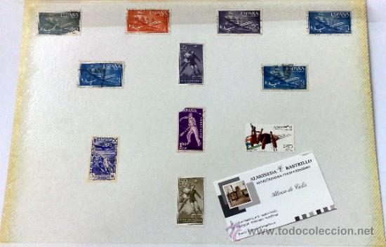 Sellos: CIRCA 1950-80- HOJA CON 11 SELLOS DE LA &Eacute;POCA. - Foto 1