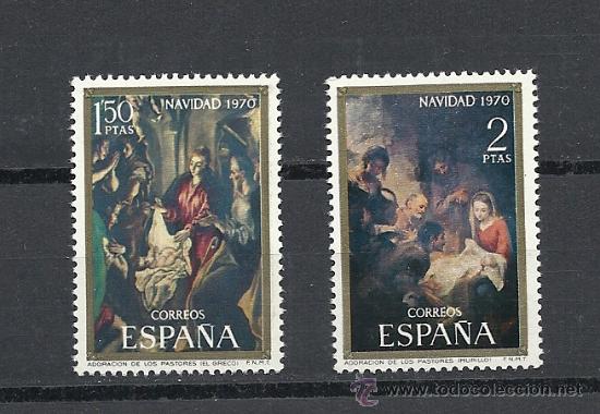Sellos: ESPA&Ntilde;A 1970, EDIFIL. N&ordm; 2002/2005**, NAVIDAD. - Foto 1