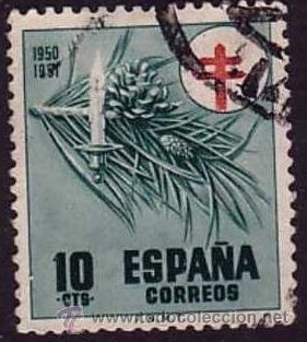 Sellos: Espa&ntilde;a. 1950. Pro tuberculosos. Edifil 1085 - Foto 1