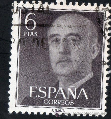 Sellos: 1161 - 6 ptas GENERAL FRANCO - USADO - Foto 1