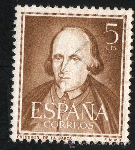 Sellos: 1071 5 cts Literatos Calder&oacute;n de la Barca - Foto 1