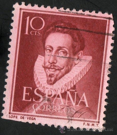Sellos: 1072 Literatos Lope de Vega - Foto 1