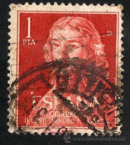 Sellos: 1328 Centenario del nacimiento de Leandro Fern&aacute;ndez de Morat&iacute;n. - Foto 1