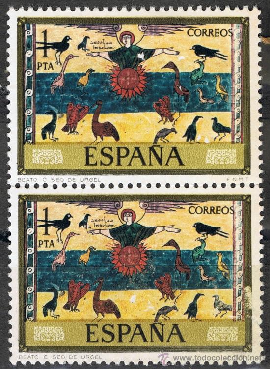 Sellos: 2284 dos sellos de 1 PTA SEO DE URGEL / CODICES. D&Iacute;A DEL SELLO - Foto 1