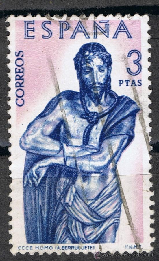 Sellos: 1442 3 PTA ECCE HOMO / BERRUGUETE - Foto 1