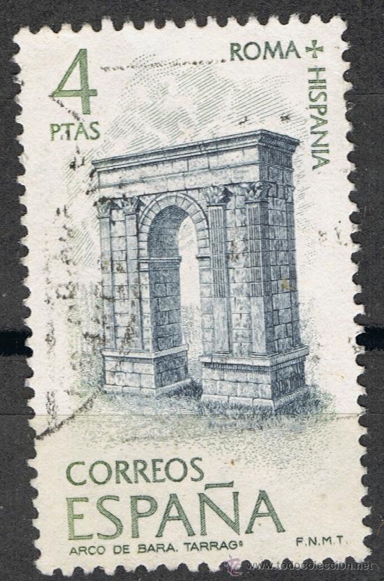 Sellos: 2187 4 ptas Arco de Bar&aacute;, Tarragona / - Foto 1
