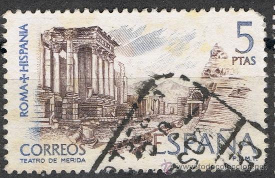 Sellos: 2188 5 ptas Teatro de M&eacute;rida / Roma - Hispania. - Foto 1