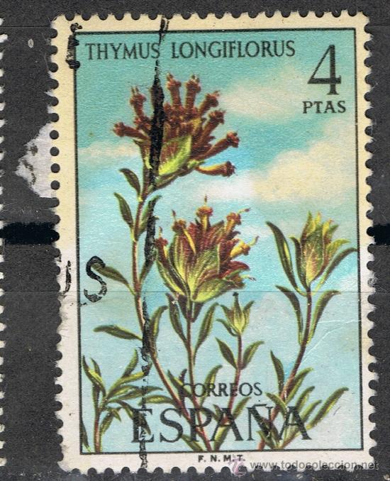 Sellos: 2222 4 ptas Thymus Logiflorus / flora - Foto 1