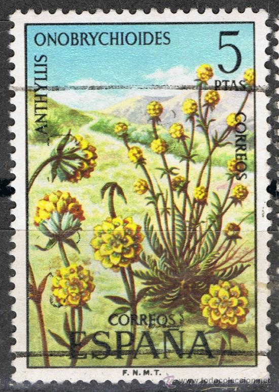 Sellos: 2223 5 ptas Anthyllis Onobrychoioides / Flora. - Foto 1
