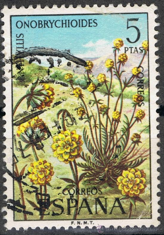Sellos: 2223 5 ptas Anthyllis Onobrychoioides / Flora. - Foto 1