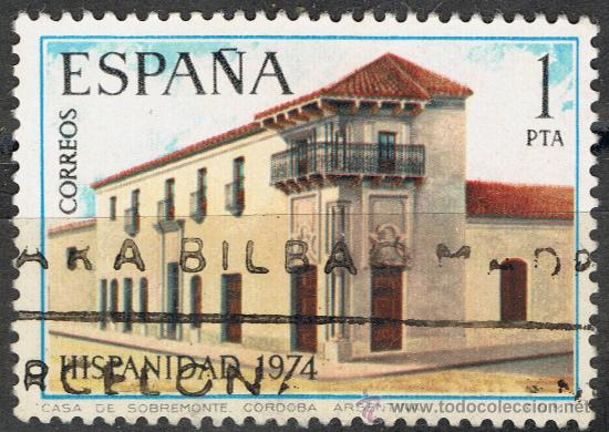 Sellos: 2213 1 pta Casa de Sobremonte / Hispanidad - Foto 1