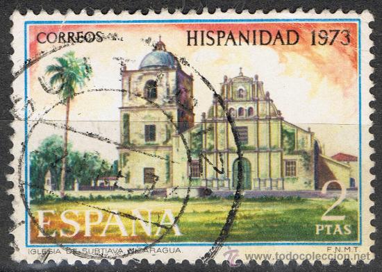 Sellos: 2155 / 2 PTAS IGLESIA DE SUBTIAVA / HISPANIDAD. - Foto 1