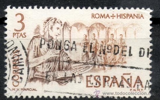 Sellos: 2186 / 3 ptas Marcial / Roma - Hispania - Foto 1