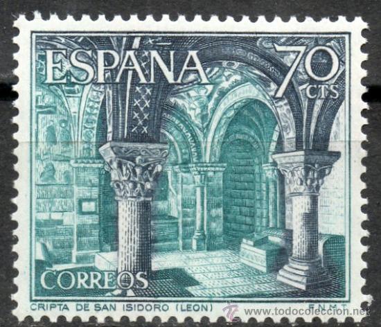 Sellos: 1543 / Nuevo / 70 cts Cripta de San Isidoro, Le&oacute;n / Serie tur&iacute;stica. - Foto 1