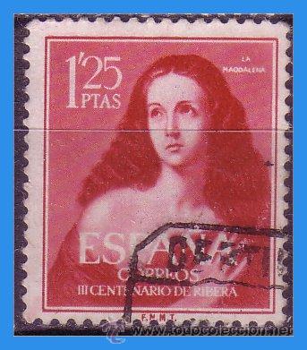 Sellos: 1954 III Centenario de Ribera, EDIFIL n&ordm; 1129 (o) - Foto 1