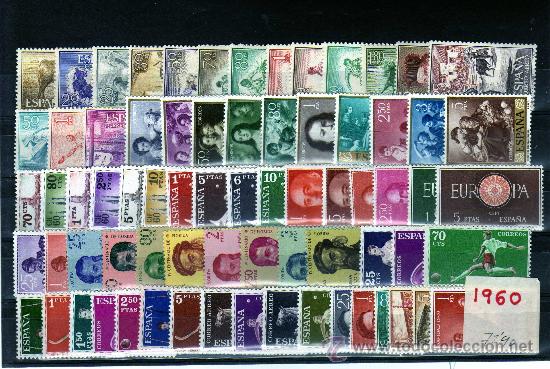 Sellos: ESPA&Ntilde;A-A&ntilde;o 1960 completo nuevo sin fijasellos- Seg&uacute;n foto