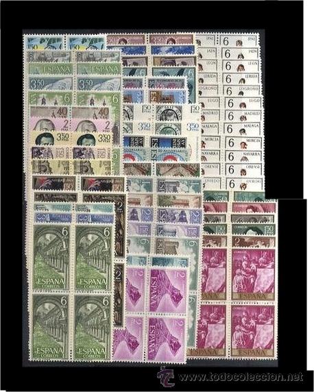 Sellos: ESPA&Ntilde;A A&Ntilde;O 1969 EN BLOQUE DE CUATRO COMPLETO - Foto 1