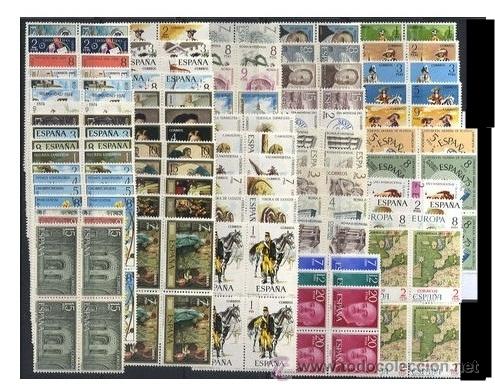 Sellos: ESPA&Ntilde;A A&Ntilde;O 1974 EN BLOQUE DE CUATRO COMPLETO - Foto 1
