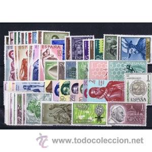 Sellos: ESPA&Ntilde;A 1962 A&Ntilde;O COMPLETO SIN ESCUDOS MNH - Foto 1
