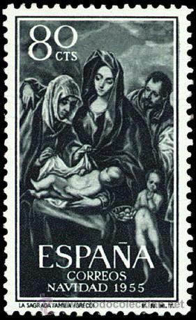 Sellos: ESPA&Ntilde;A SEGUNDO CENTENARIO N&ordm; 1184 ** 80C VERDE OSCURO NAVIDAD. - Foto 1