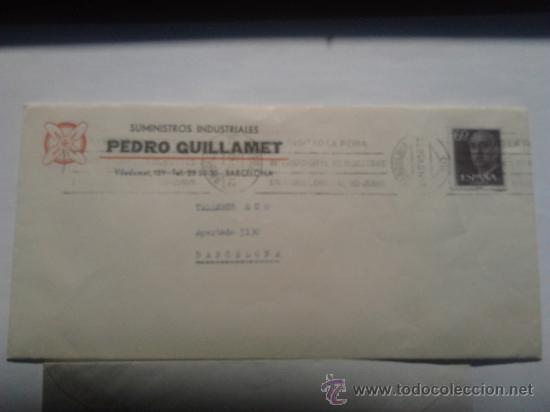 Sellos: Carta de Barcelona 58 con publicidad - Foto 1