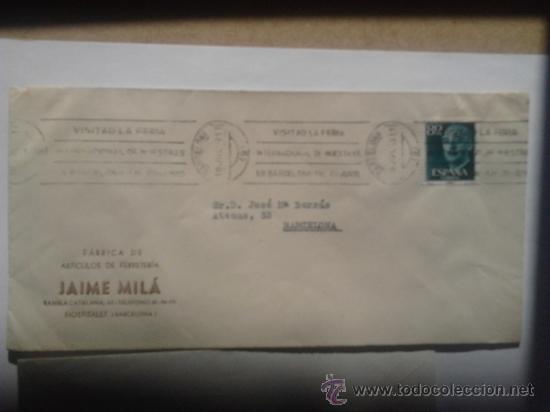 Sellos: Carta de Barcelona 69 con publicidad - Foto 1