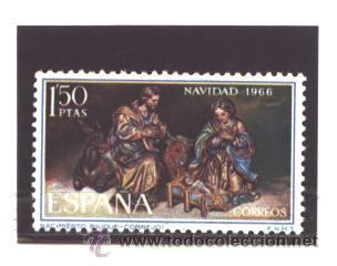 Sellos: ESPA&Ntilde;A 1966 - EDIFIL NRO. 1764 - NAVIDAD  - NUEVO - Foto 1