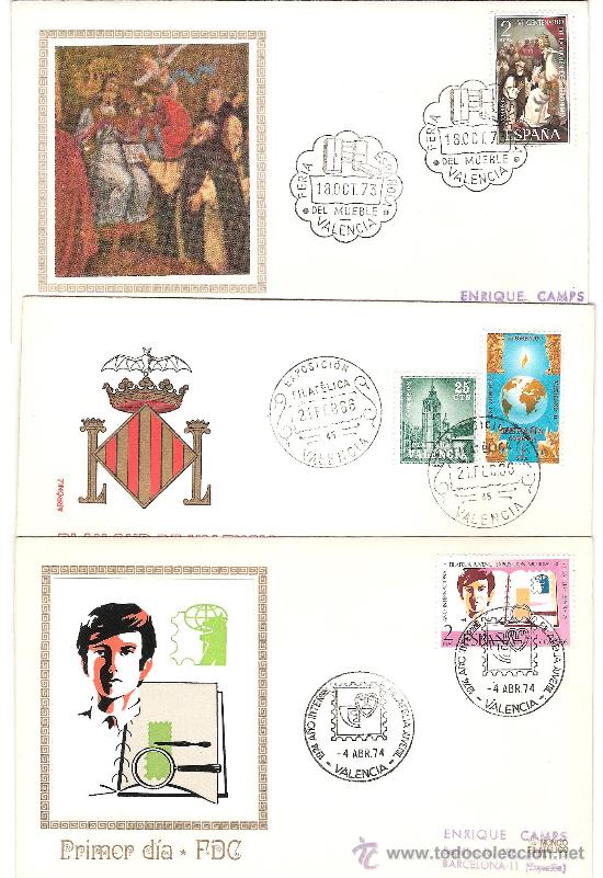 Sellos: S.P.D. matasellos VALENCIA 1966, 1973, 1974 - Foto 1