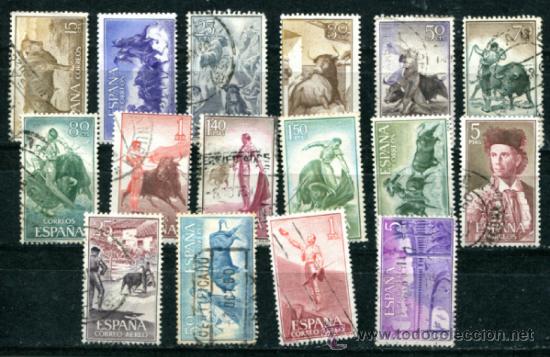 Sellos: Edifil 1254/1269. Toros. Usados - Foto 1