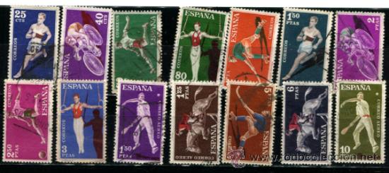 Sellos: Edifil 1306/1319. Deportes.  Usados - Foto 1