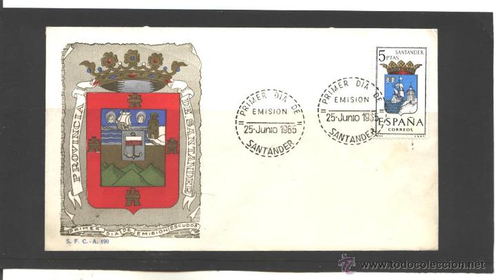 Sellos: ESPA&Ntilde;A 1965 - SPD EDIFIL NRO. 1636 - SANTANDER - Foto 1