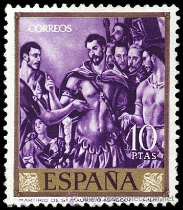 Sellos: ESPA&Ntilde;A SEGUNDO CENTENARIO N&ordm; 1339 ** 10P VIOLETA GRECO. - Foto 1
