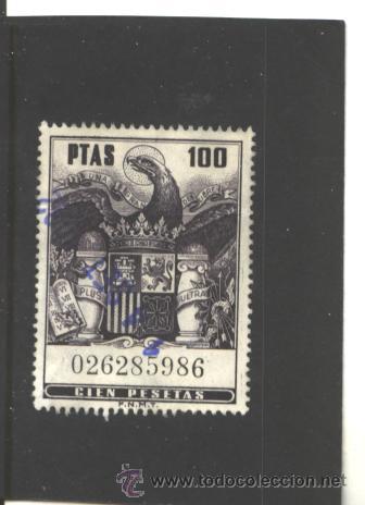 Sellos: ESPA&Ntilde;A 1965 - TIMBRE MOVIL 100 PTS - USADO - Foto 1