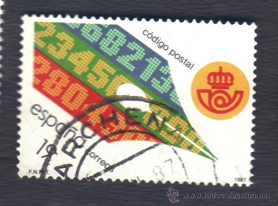 Sellos: 1 sello usado, serie - C&oacute;digo postal - edifil 2906 - A&Ntilde;O 1987 - Foto 1