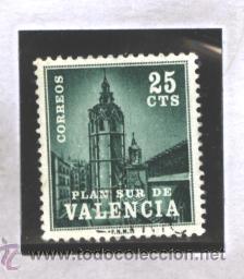 Sellos: VALENCIA PLAN SUR 1966 - FILABO NRO. 4 - USADO - Foto 1