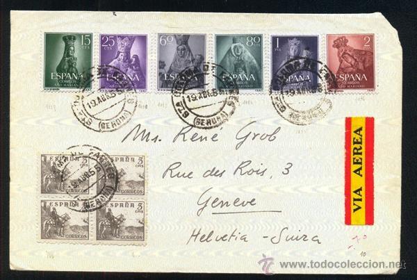 Sellos: STA COLOMA DE FARNES A SUIZA - Foto 1