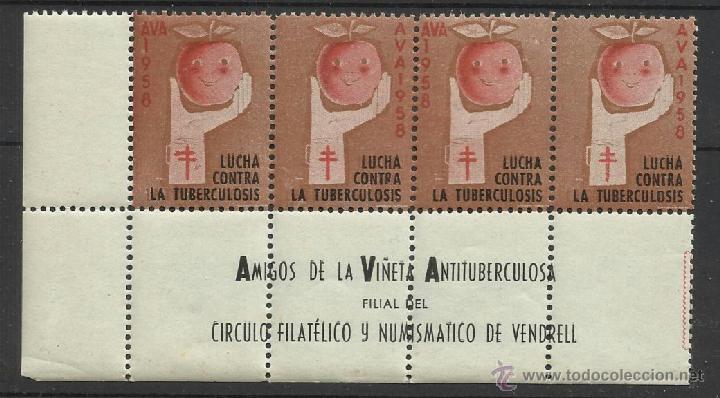 Sellos: lucha contra la tuberculosis 1958 bloque d 4 nuevo** - Foto 1