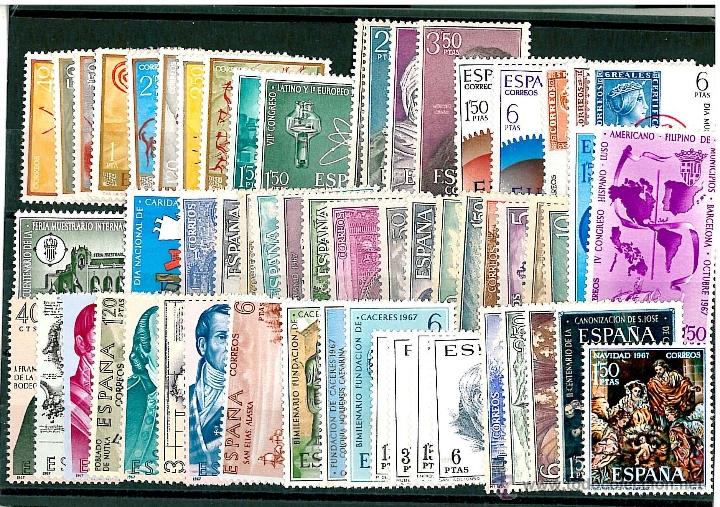 Sellos: Espa&ntilde;a. A&ntilde;o 1967 completo, nuevo MNH - Foto 1