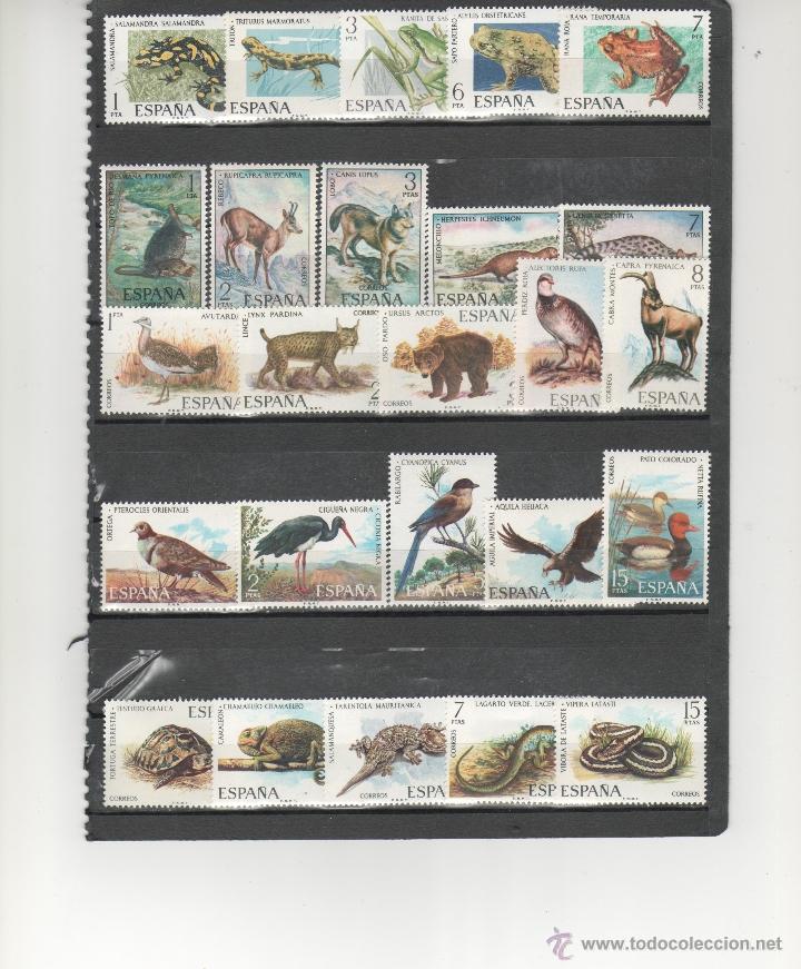 Sellos: ESPA&Ntilde;A- Fauna Ib&eacute;rica series nuevos sin fijasellos-Seg&uacute;n foto