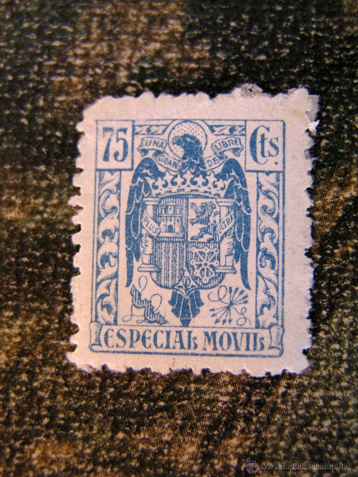 Sellos: SELLO 75cts ESPECIAL MOVIL. - Foto 2