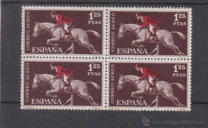 Timbres: espa&ntilde;a 1316 en b4 sin charnela, deporte, hipica,