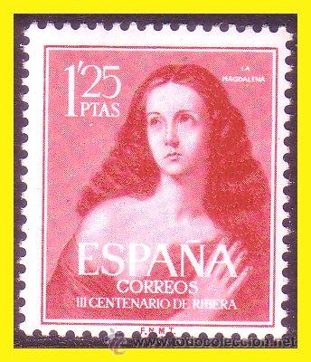Sellos: 1954 III Centenario Ribera, EDIFIL n&ordm; 1129 * - Foto 1