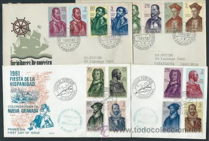 Sellos: SOBRES PRIMER D&Iacute;A DE ESPA&Ntilde;A - Foto 1