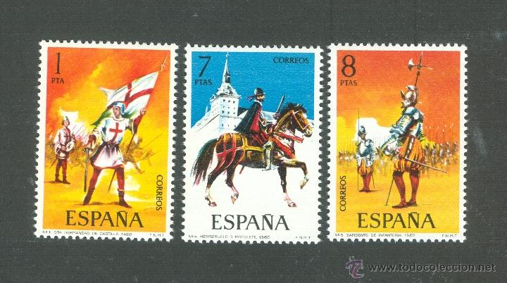 Sellos: UNIFORMES MILITARES. 1973. EDIFIL 2139-43 (INCOMPLETA) - Foto 1