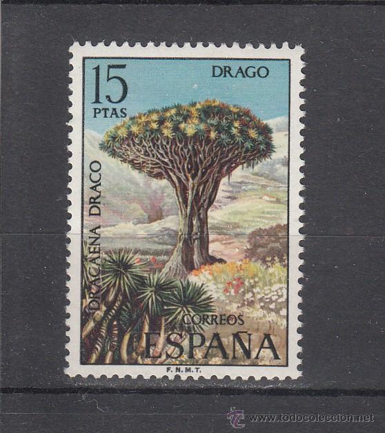 Sellos: espa&ntilde;a 2124 sin charnela, flora, drago, - Foto 1